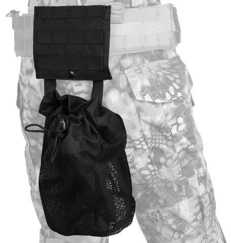 Lancer Tactical Molle Platform Fold-Away Netting Dump Pouch, Black