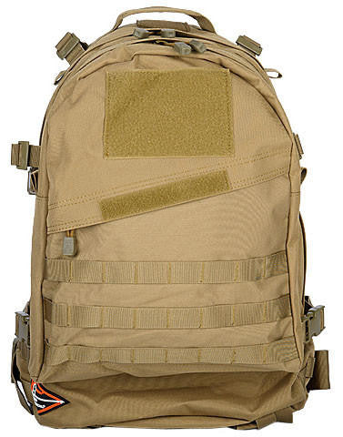 Lancer Tactical Nylon 3-Day Assault Pack, Tan
