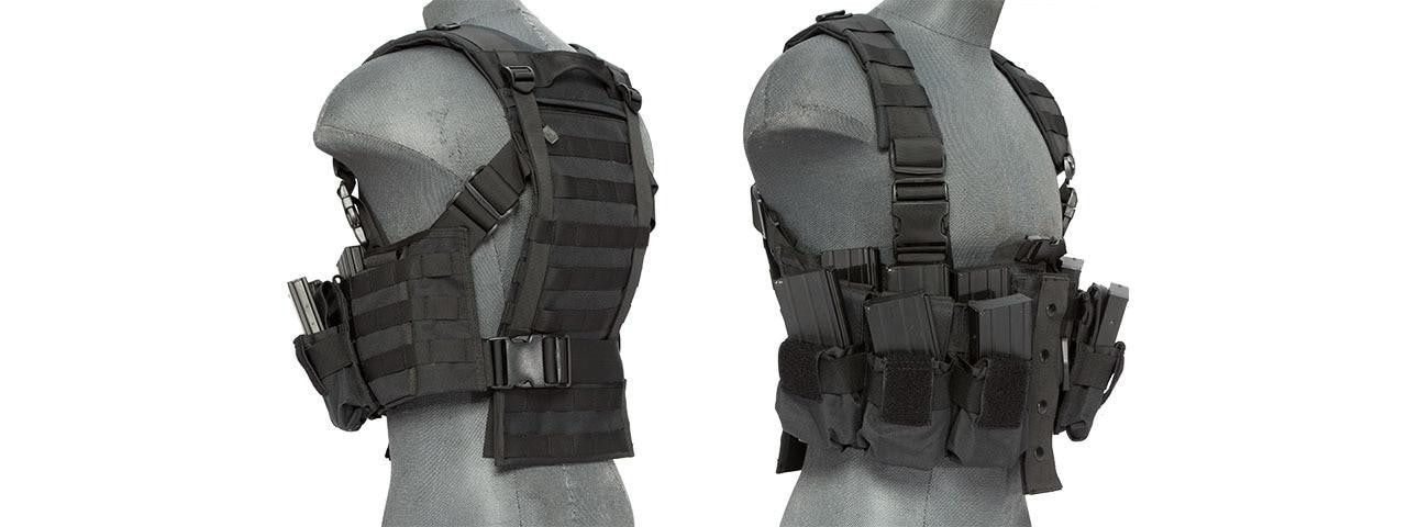 Lancer Tactical Nylon M4 Chest Harness, Black