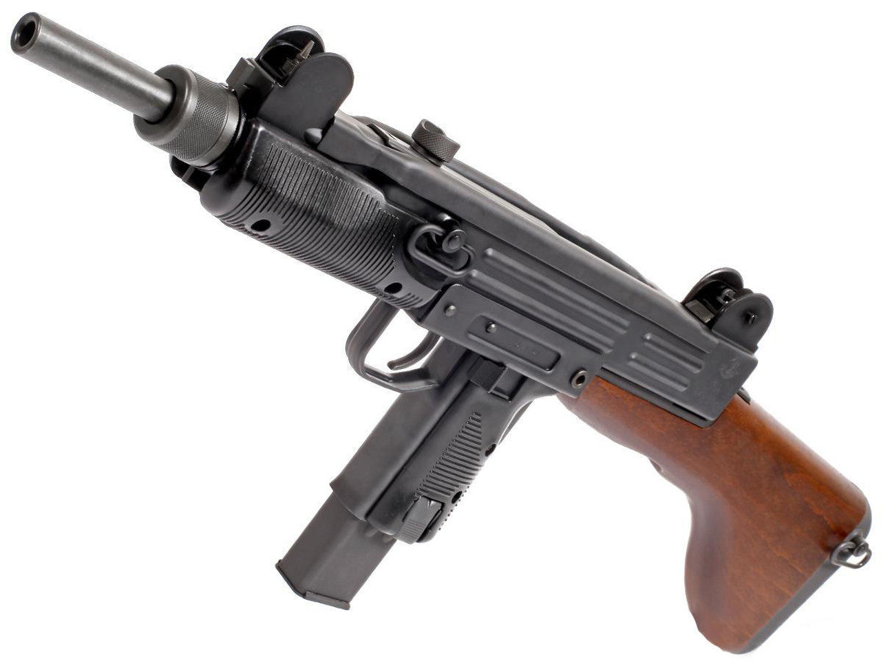 Northeast ’50s Vintage Style UZI Gas Blowback Airsoft Submachine Gun Black/Wood