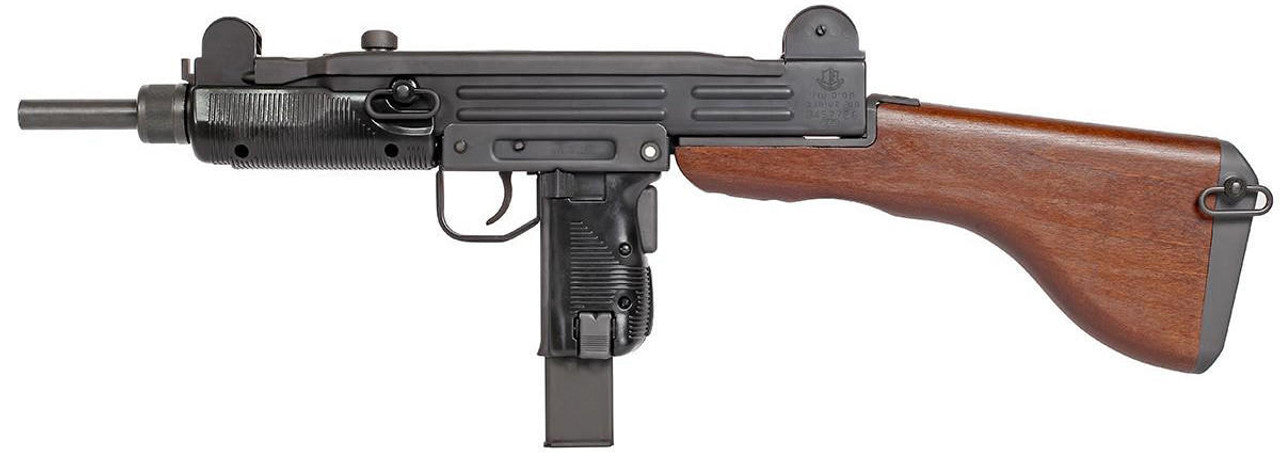Northeast ’50s Vintage Style UZI Gas Blowback Airsoft Submachine Gun Black/Wood