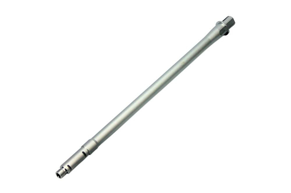 Raptors Airsoft RTQ 16'' Silver One Piece Metal Outer Barrel For M4/16 Airsoft AEG