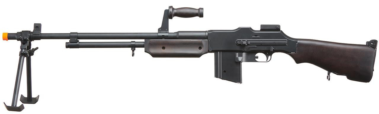 S&T BAR M1918 A2 Full Size Full Metal Airsoft AEG Rifle w/ Steel Bipod, Wood