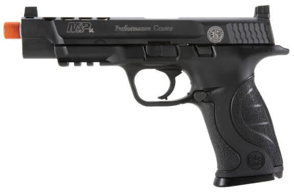 S&W M&P9L Performance Center CO2 Blowback Airsoft Pistol, Black