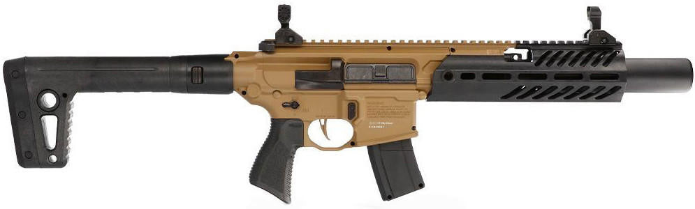 Sig Sauer MCX Rattler Canebrake .177 Cal CO2 Powered 30rd Air Rifle, FDE/Black