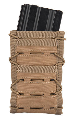 UK Arms Single High Speed M4 Molle Magazine Pouch, Tan