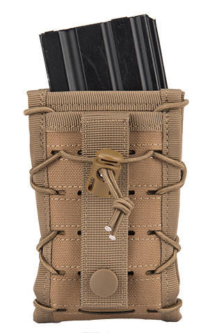 UK Arms Single High Speed M4 Molle Magazine Pouch, Tan