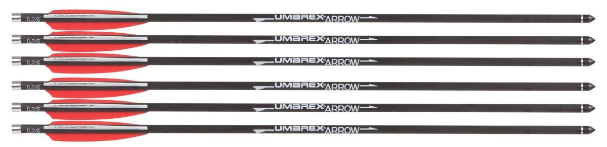 Umarex Carbon Fiber AirSaber Arrows w/ Field Tip, 6 Pack, Black