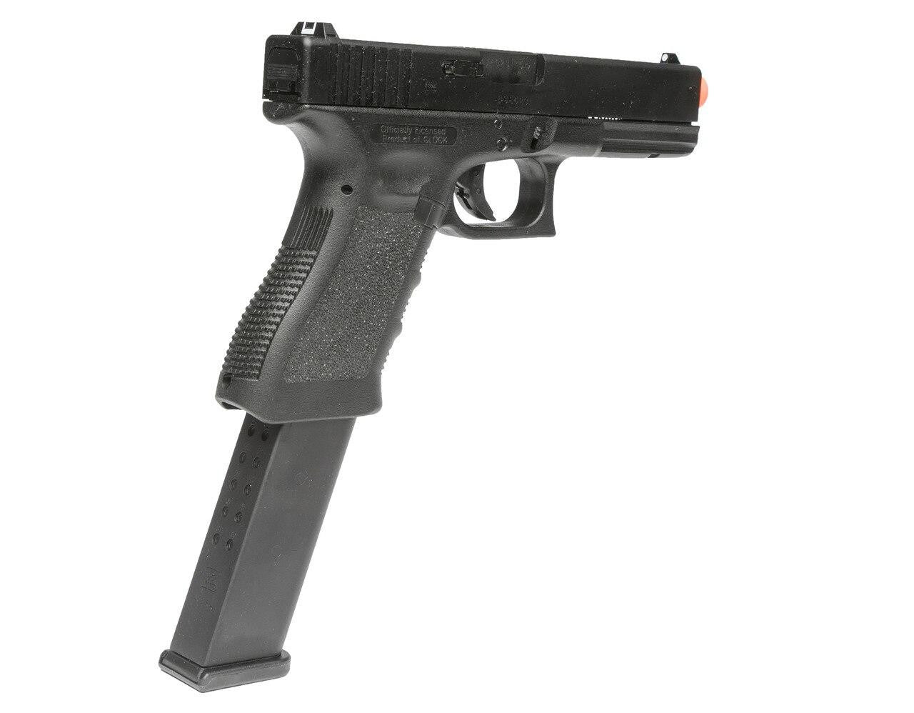 Glock G18C Gen3 Gas Blowback Airsoft Pistol by VFC / Elite Force w/ Extended Magazine, Black