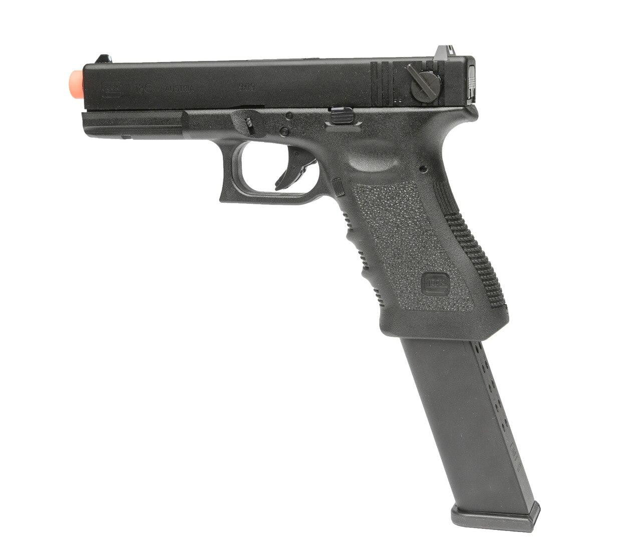 Glock G18C Gen3 Gas Blowback Airsoft Pistol by VFC / Elite Force w/ Extended Magazine, Black