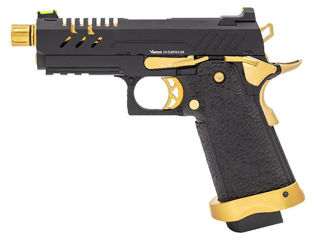 Vorsk 3.8 Hi Capa Pro GBB Airsoft Pistol, Gold Match