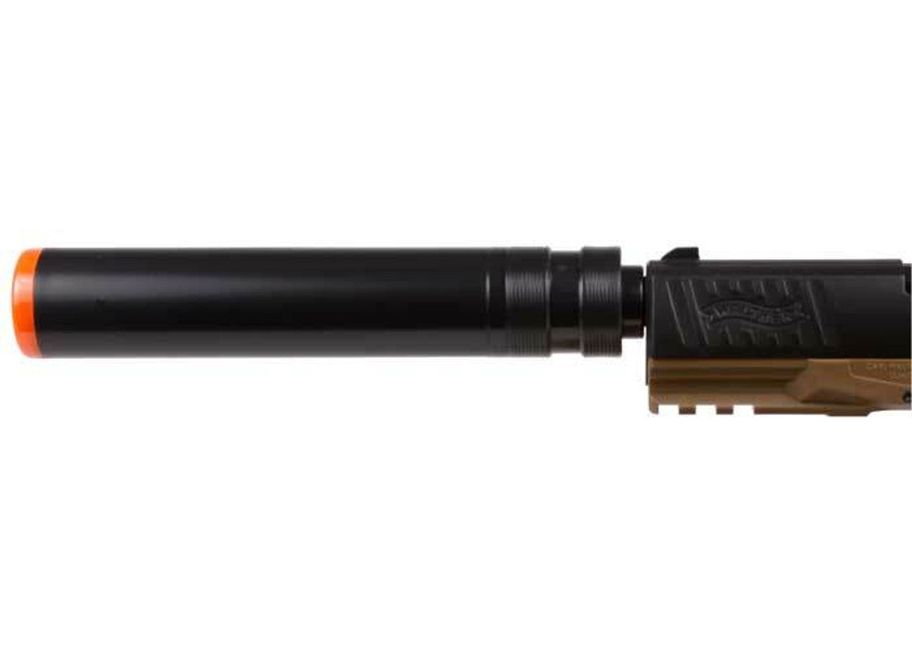 Walther PPQ Combat Airsoft Spring Pistol Kit with Fake Silencer and Extra Magazines and BBs Dark Earth