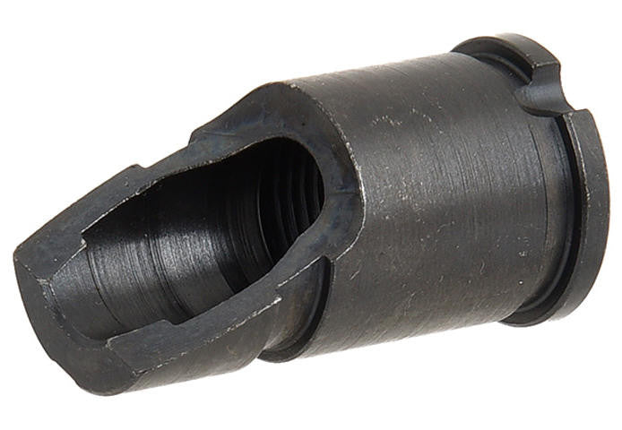 WE Tech AKM Slant PMC Airsoft Rifle Metal Flash Hider, Black