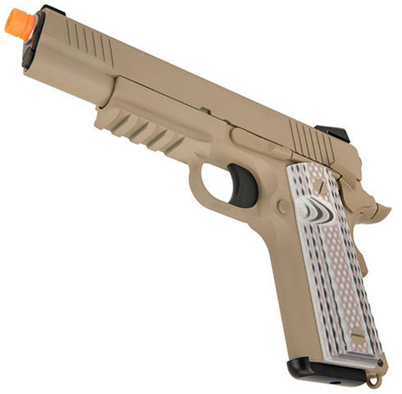 WE Tech Full Metal 1911 M45A1 Gas Blowback Airsoft Pistol Tan