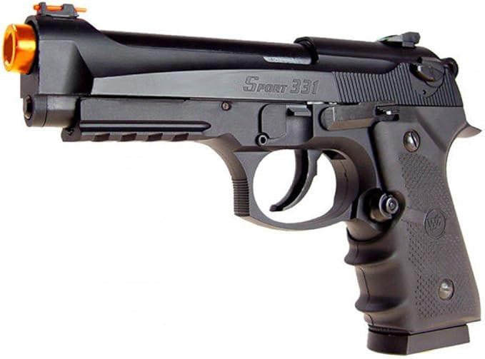 WG Full Metal M9 CO2 Blowback Airsoft Pistol, Black