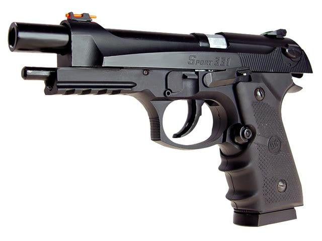 WG Full Metal M9 CO2 Blowback Airsoft Pistol, Black